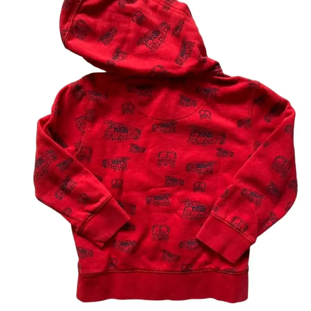 Baby Gap Toddler Logo Zipper Hoodie - Firetrucks - Red Blue - 5T